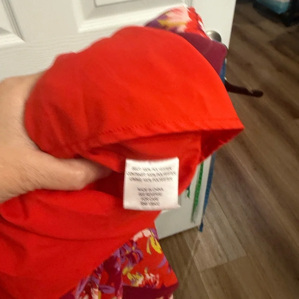 ModCloth Illuminated Elegance Chiffon Pink Orange Floral Printed Maxi Dress M - Picture 5 of 6